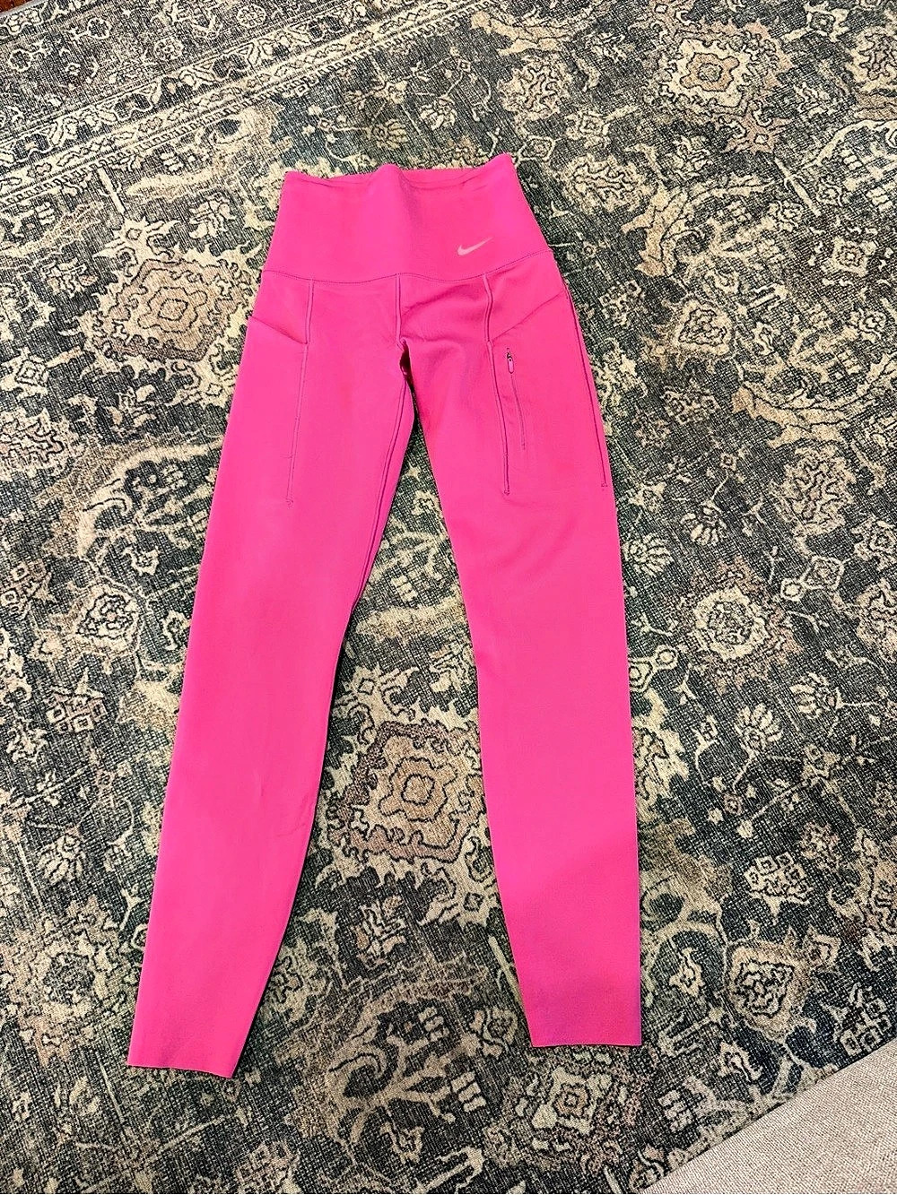 Nike Go Firm-Support High-Waisted Leggings Pink Leggings XS